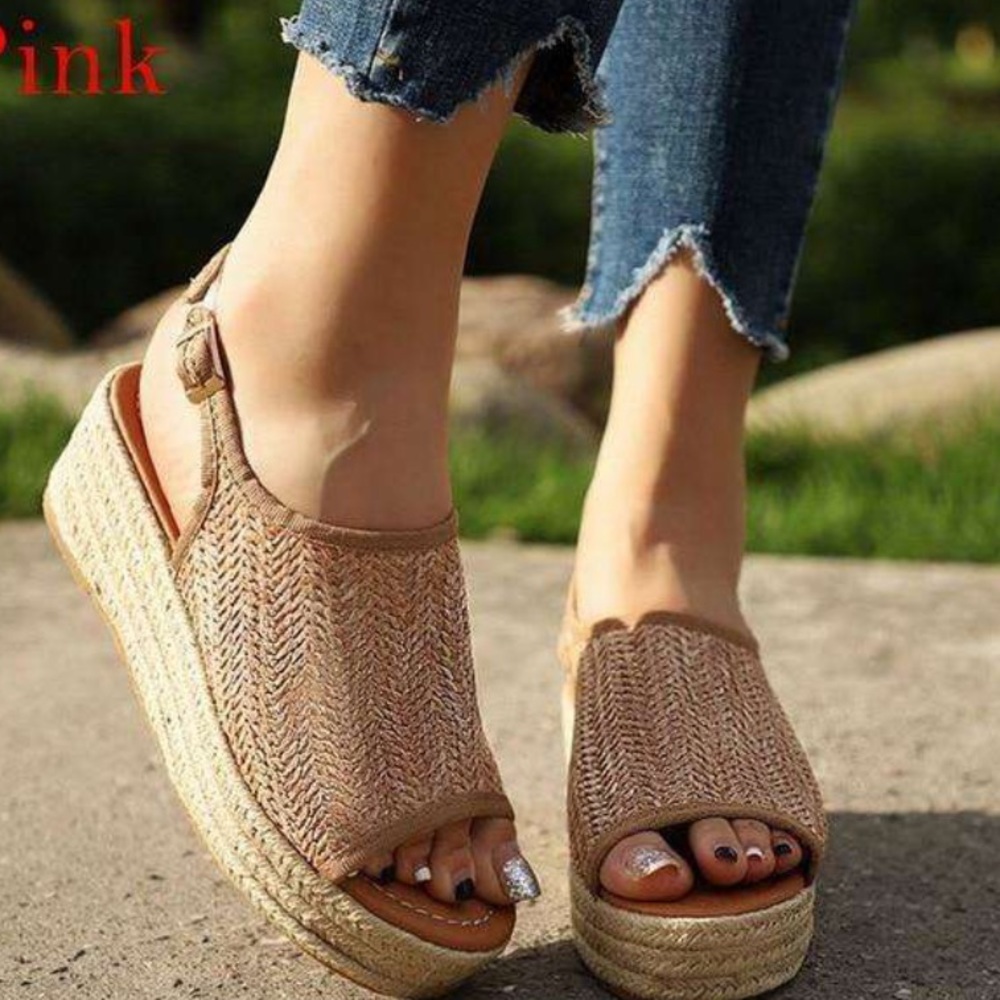 Braided Thick Sole Roman Beach Sandals size 38